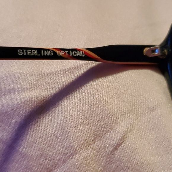 Vintage Paul Michel Overdized Cats Eye Sunglasses Black Peach Tan Sterling Optic - Picture 9 of 11